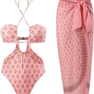 Elegant Pink Swim Set